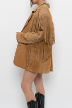 Load image into Gallery viewer, Vintage x Made in Korea x Beige Suede Fringe Jacket (M, L)
