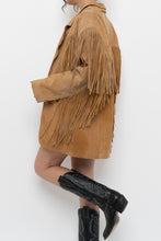 Load image into Gallery viewer, Vintage x Made in Korea x Beige Suede Fringe Jacket (M, L)