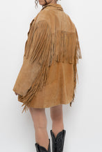 Load image into Gallery viewer, Vintage x Made in Korea x Beige Suede Fringe Jacket (M, L)