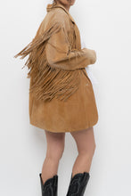 Load image into Gallery viewer, Vintage x Made in Korea x Beige Suede Fringe Jacket (M, L)