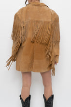 Load image into Gallery viewer, Vintage x Made in Korea x Beige Suede Fringe Jacket (M, L)