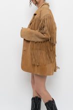 Load image into Gallery viewer, Vintage x Made in Korea x Beige Suede Fringe Jacket (M, L)