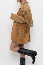 Load image into Gallery viewer, Vintage x Made in Korea x Beige Suede Fringe Jacket (M, L)