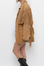 Load image into Gallery viewer, Vintage x Made in Korea x Beige Suede Fringe Jacket (M, L)