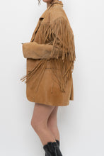 Load image into Gallery viewer, Vintage x Made in Korea x Beige Suede Fringe Jacket (M, L)