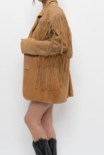 Load image into Gallery viewer, Vintage x Made in Korea x Beige Suede Fringe Jacket (M, L)
