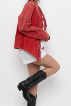 Load image into Gallery viewer, Vintage x DIALOGUE Red Fringe Jacket (XS-M)