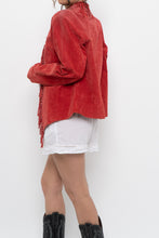 Load image into Gallery viewer, Vintage x DIALOGUE Red Fringe Jacket (XS-M)