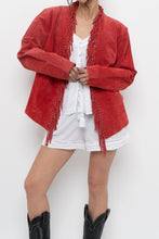 Load image into Gallery viewer, Vintage x DIALOGUE Red Fringe Jacket (XS-M)