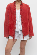 Load image into Gallery viewer, Vintage x DIALOGUE Red Fringe Jacket (XS-M)