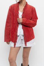 Load image into Gallery viewer, Vintage x DIALOGUE Red Fringe Jacket (XS-M)