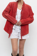 Load image into Gallery viewer, Vintage x DIALOGUE Red Fringe Jacket (XS-M)