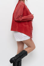 Load image into Gallery viewer, Vintage x DIALOGUE Red Fringe Jacket (XS-M)