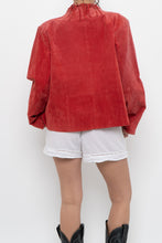 Load image into Gallery viewer, Vintage x DIALOGUE Red Fringe Jacket (XS-M)