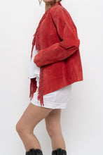 Load image into Gallery viewer, Vintage x DIALOGUE Red Fringe Jacket (XS-M)