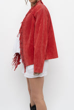 Load image into Gallery viewer, Vintage x DIALOGUE Red Fringe Jacket (XS-M)