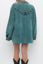 Load image into Gallery viewer, BOB MACKIE x Teal Embroidererd Suede Fringe Jacket (S-L)