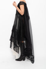 Load image into Gallery viewer, GARY GRAHAM x Black, White Layered Lace Dress (XS, S)