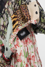 Load image into Gallery viewer, DOLCE &amp; GABANNA Patchwork Floral Pure Silk Layered Dress (S, M)
