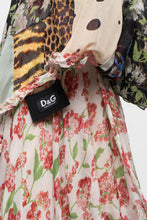 Load image into Gallery viewer, DOLCE &amp; GABANNA Patchwork Floral Pure Silk Layered Dress (S, M)