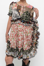 Load image into Gallery viewer, DOLCE &amp; GABANNA Patchwork Floral Pure Silk Layered Dress (S, M)