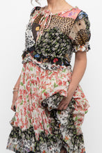 Load image into Gallery viewer, DOLCE &amp; GABANNA Patchwork Floral Pure Silk Layered Dress (S, M)