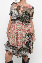 Load image into Gallery viewer, DOLCE &amp; GABANNA Patchwork Floral Pure Silk Layered Dress (S, M)