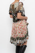 Load image into Gallery viewer, DOLCE &amp; GABANNA Patchwork Floral Pure Silk Layered Dress (S, M)