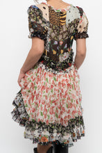 Load image into Gallery viewer, DOLCE &amp; GABANNA Patchwork Floral Pure Silk Layered Dress (S, M)