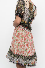 Load image into Gallery viewer, DOLCE &amp; GABANNA Patchwork Floral Pure Silk Layered Dress (S, M)
