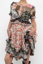 Load image into Gallery viewer, DOLCE &amp; GABANNA Patchwork Floral Pure Silk Layered Dress (S, M)