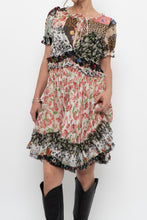 Load image into Gallery viewer, DOLCE &amp; GABANNA Patchwork Floral Pure Silk Layered Dress (S, M)