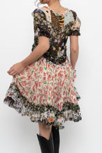 Load image into Gallery viewer, DOLCE &amp; GABANNA Patchwork Floral Pure Silk Layered Dress (S, M)