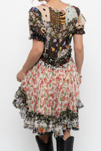 Load image into Gallery viewer, DOLCE &amp; GABANNA Patchwork Floral Pure Silk Layered Dress (S, M)