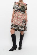 Load image into Gallery viewer, DOLCE &amp; GABANNA Patchwork Floral Pure Silk Layered Dress (S, M)