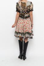 Load image into Gallery viewer, DOLCE &amp; GABANNA Patchwork Floral Pure Silk Layered Dress (S, M)