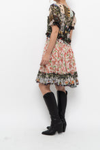 Load image into Gallery viewer, DOLCE &amp; GABANNA Patchwork Floral Pure Silk Layered Dress (S, M)