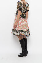 Load image into Gallery viewer, DOLCE &amp; GABANNA Patchwork Floral Pure Silk Layered Dress (S, M)