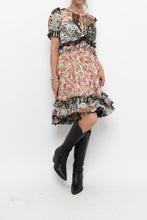 Load image into Gallery viewer, DOLCE &amp; GABANNA Patchwork Floral Pure Silk Layered Dress (S, M)