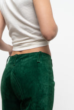 Load image into Gallery viewer, Vintage x Green Suede Fringe Pants (S)
