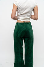 Load image into Gallery viewer, Vintage x Green Suede Fringe Pants (S)