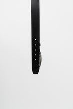 Load image into Gallery viewer, Vintage x Black Leather, Silver Rhinestone Buckle Belt (S, M)