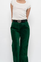 Load image into Gallery viewer, Vintage x Green Suede Fringe Pants (S)