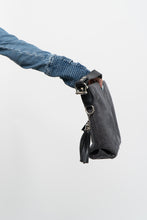 Load image into Gallery viewer, Vintage x Grey, Black Faux Snakeskin Slouch Purse