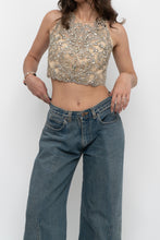 Load image into Gallery viewer, Vintage x ALYCE PARIS Cropped Mesh Rhinestone Tank (XS, S)
