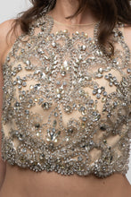 Load image into Gallery viewer, Vintage x ALYCE PARIS Cropped Mesh Rhinestone Tank (XS, S)