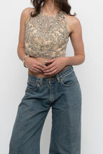 Load image into Gallery viewer, Vintage x ALYCE PARIS Cropped Mesh Rhinestone Tank (XS, S)