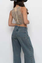 Load image into Gallery viewer, Vintage x ALYCE PARIS Cropped Mesh Rhinestone Tank (XS, S)