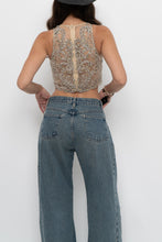 Load image into Gallery viewer, Vintage x ALYCE PARIS Cropped Mesh Rhinestone Tank (XS, S)