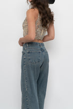 Load image into Gallery viewer, Vintage x ALYCE PARIS Cropped Mesh Rhinestone Tank (XS, S)